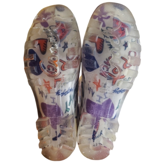 Coach Size 7 pixy poppy tall rain boot with chunky sole and logo Colorful Fun - Picture 4 of 4